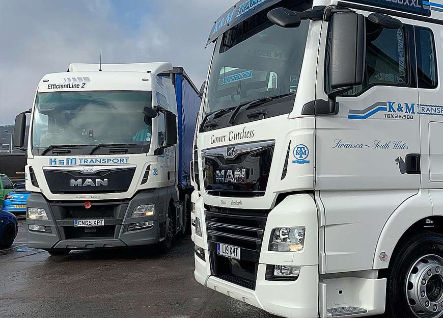 K & M Transport takes delivery of two new MAN tractor units