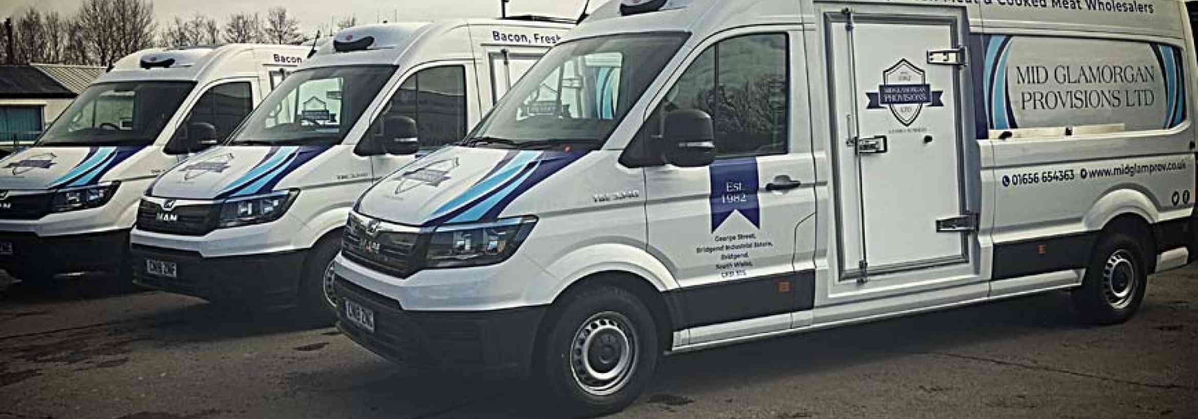 Mid Glamorgan Provisions take 3 brand new MAN TGE Fridge/Freezer Vans