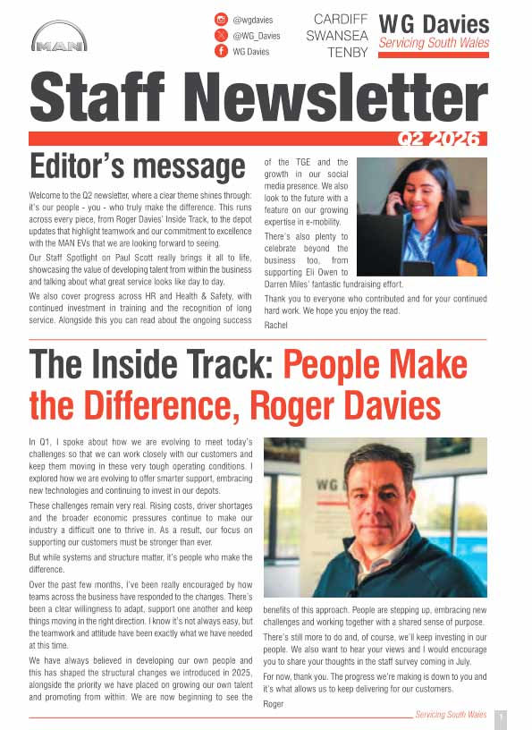 WG Davies Newsletter