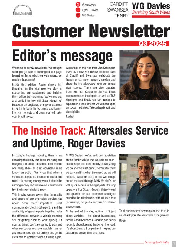 WG Davies Newsletter