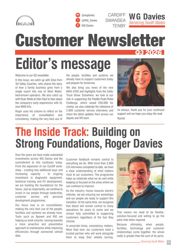 WG Davies Newsletter