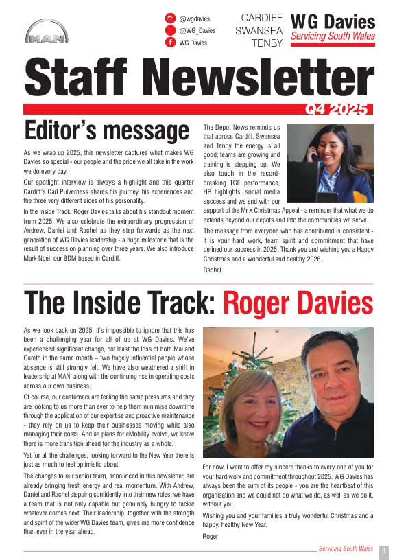 WG Davies Newsletter